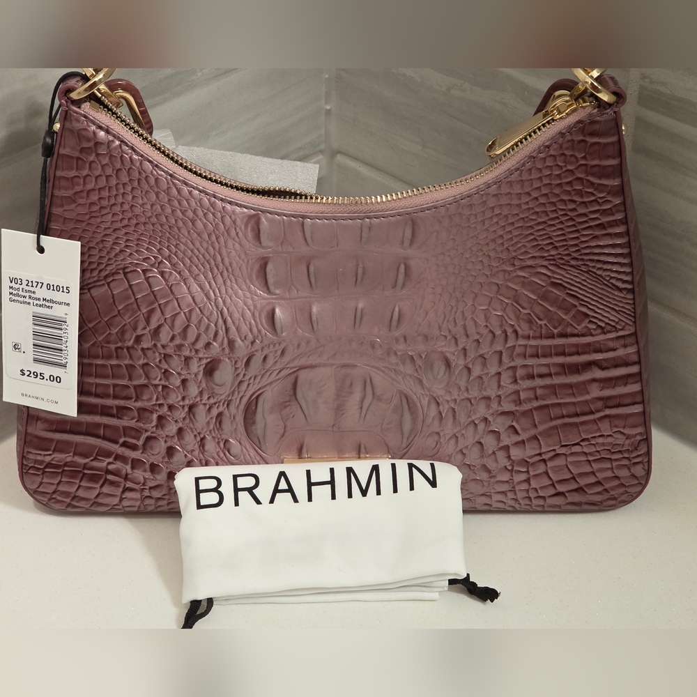 Brahmin Esme Shoulder Bag – Mellow Rose Melbourne-  Medium- Rare Color Find - Picture 4 of 12